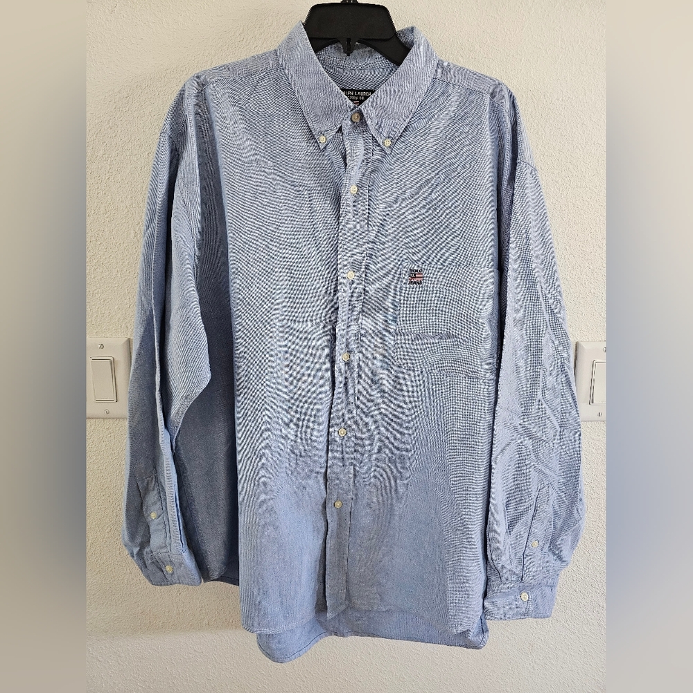 Ralph Lauren Jeans Co Mens Button Down Size L